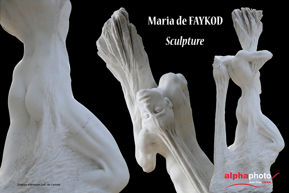 Photographies d'oeuvres d'art sculptées par Maria De Faykod, et photographiées par Jean-Yves Liens