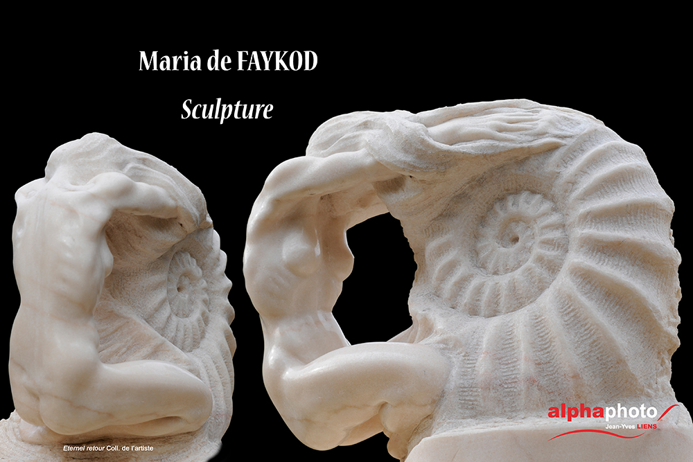 Photographies d'oeuvres d'art sculptées par Maria De Faykod, et photographiées par Jean-Yves Liens